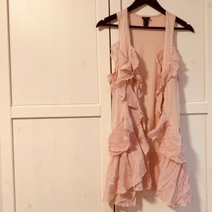 H&M blush ruffle vest